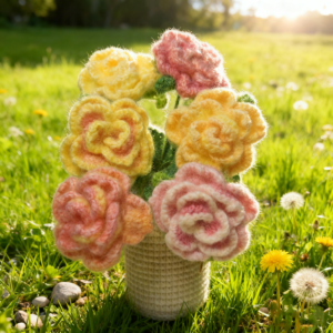 Silk Mohair Rose Pot ColorA